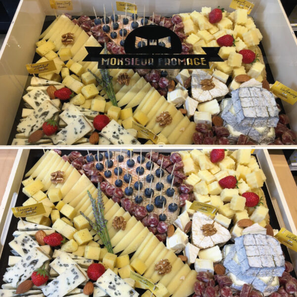 Plateau cocktail, fromages pré-découpés, apéritif, Monsieur Fromage, Nogent-sur-Marne